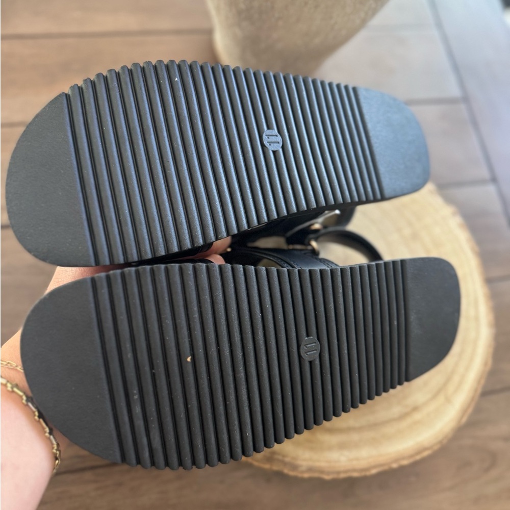 NWT Women's Jonie Ankle Strap Footbed Sandals - A New Day Black 11 - Picture 7 of 7
